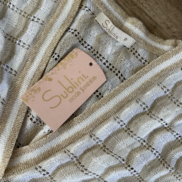 sublini Women's Dress P beige White Gold new with tags - Picture 3 of 5